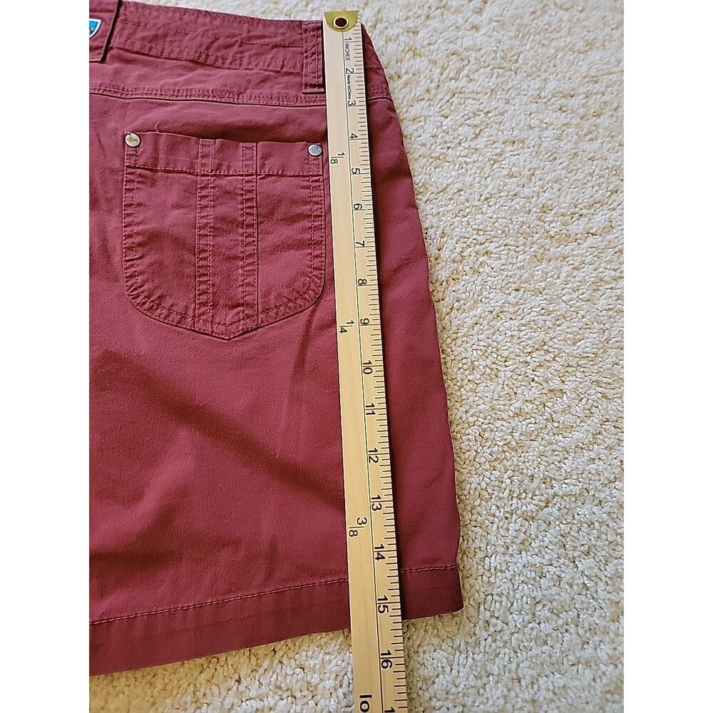 Kuhl Womens Shorts Size 8 Chino Maroon - Picture 8 of 8